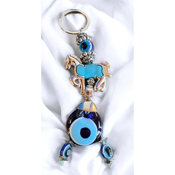 Inspirational Keychain Set Beaded Horse The Joy Of The Journey Is In The Ride - Picture 5 of 8